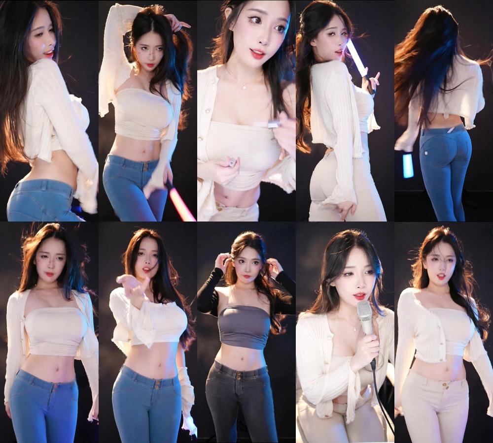 虎牙主播雪霏霏FEII杏感紧身牛仔跳舞剪辑-跳舞大全