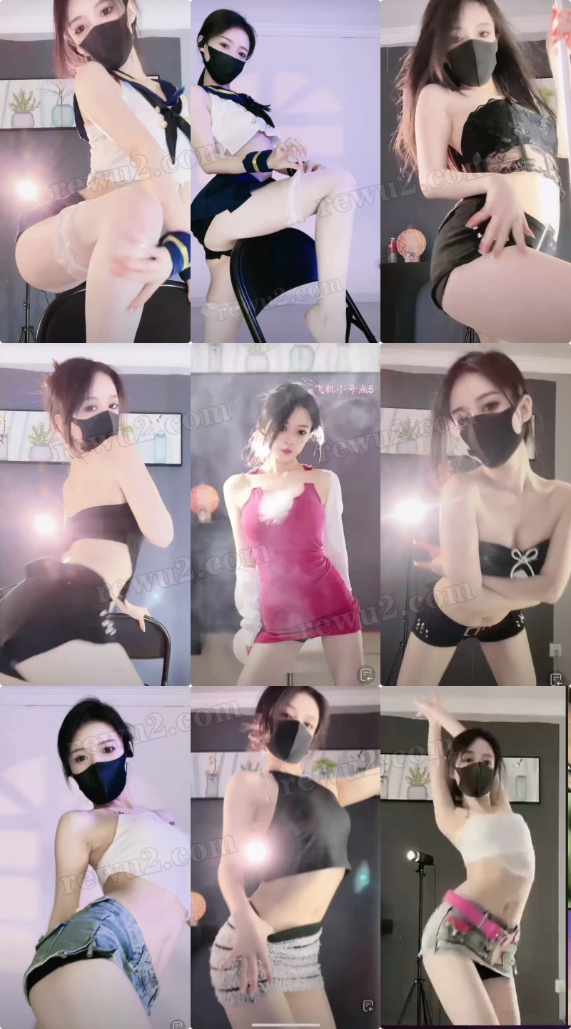 【抖音主播】hello77 跳舞录屏小号点舞 无水印（9v/1.02g）-跳舞视频女生真人