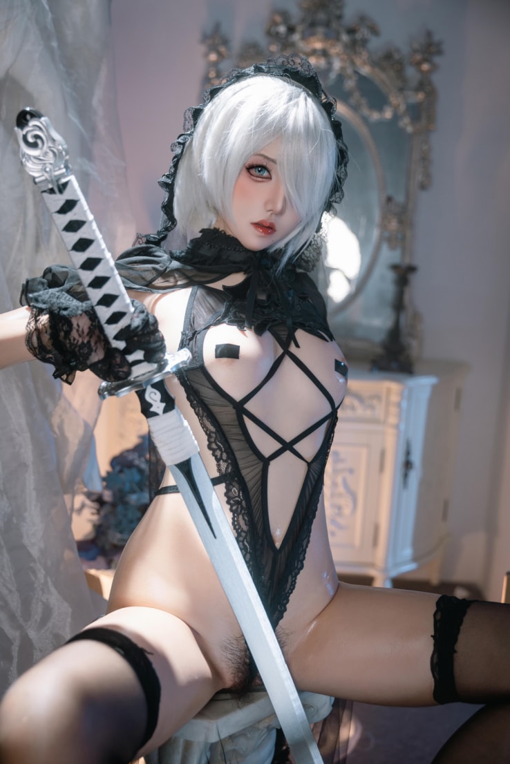 阿薰kaOr – 尼尔·机械纪元-2B黑花嫁图片下载