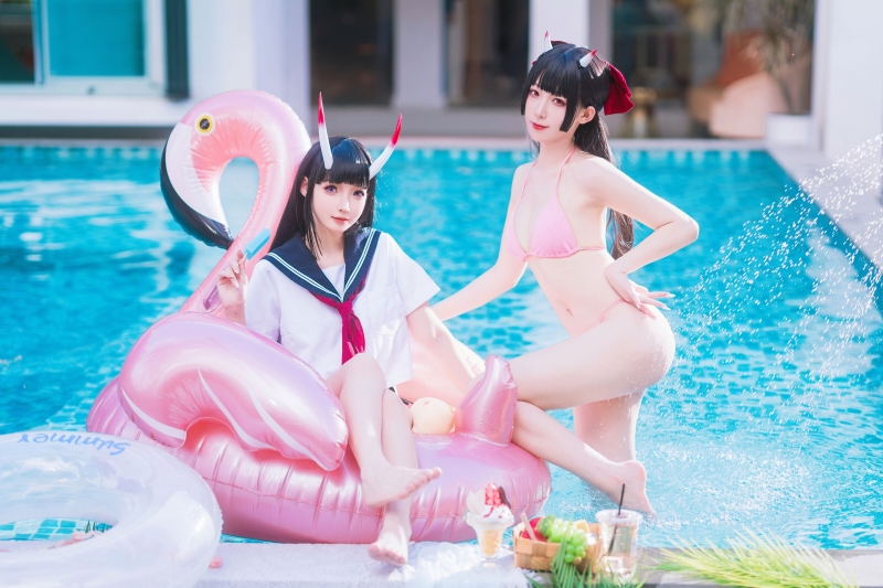 封疆疆v&祖木子 能代x酒匂泳装 封疆疆v&祖木子 能代x酒匂泳装