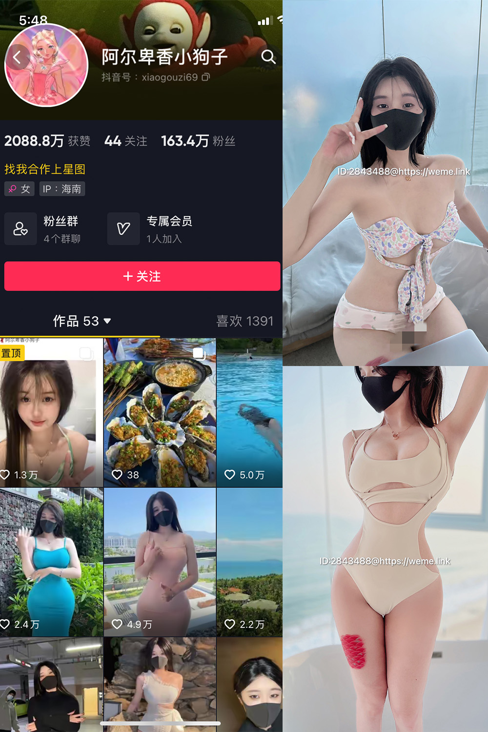 抖音 阿尔卑香小狗子 微密圈  NO.003期 【39P3V】最新至:2023.5.31 抖音微密 第1张-玩偶兔 抖音 阿尔卑香小狗子 微密圈  NO.003期 【39P3V】最新至:2023.5.31 抖音微密 第1张