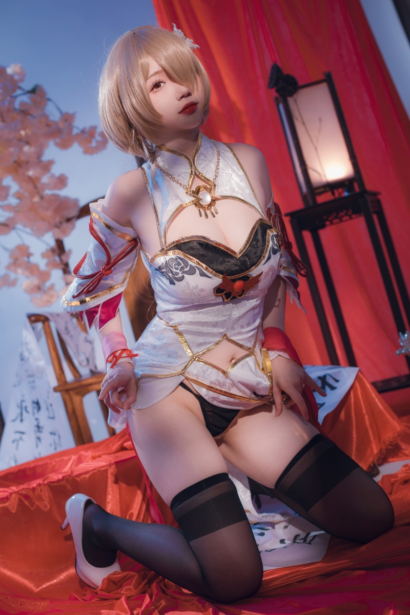 雪晴Astra 崩坏3丽塔 浣溪沙旗袍[56P-442MB]